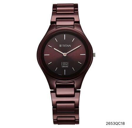 Wine Ceramic Quartz Analog