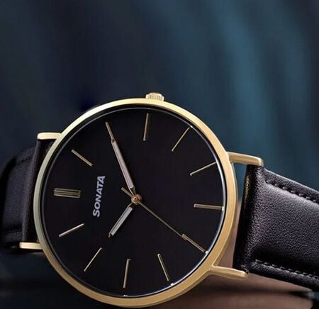 Sonata Quartz Analog Black