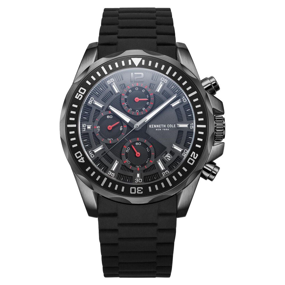 Buy Online Kenneth Cole Chronograph Black Dial Watch for Men