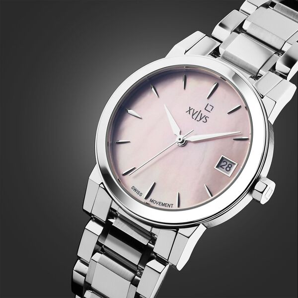 Xylys Ethereum Swiss Analog Stainless Steel Pink Dial Watch for Women - image number 1