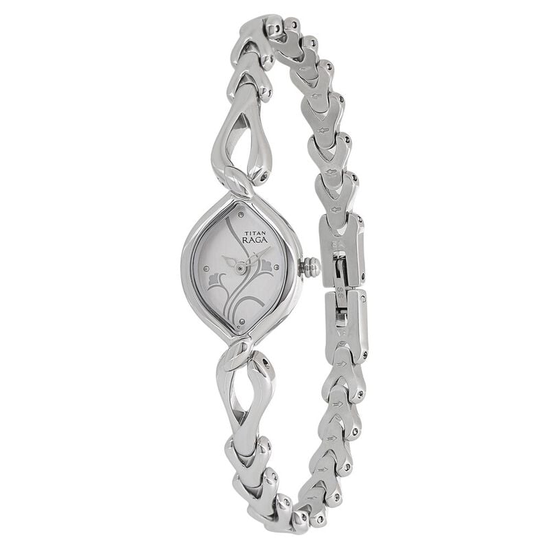 Titan Quartz Analog Silver Dial Metal Strap Watch for Women - image number 1