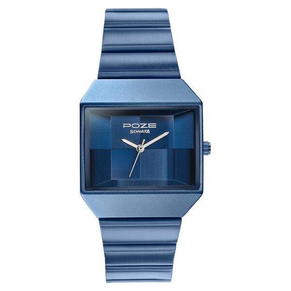 Poze By Sonata Quartz Analog Blue Dial Blue Stainless Steel Strap Watch - image number 1