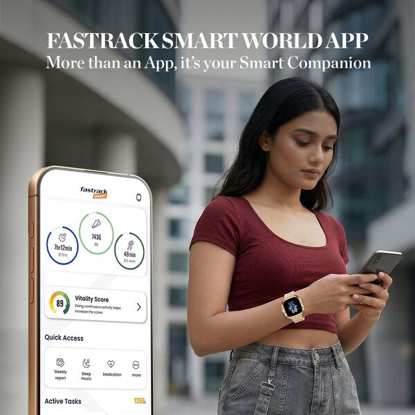 Fastrack Ryz Women Smartwatch with 1.72" Super Ultra VU Display, Functional Crown, HRM,SpO2 & Multiple Menu Styles - image number 5