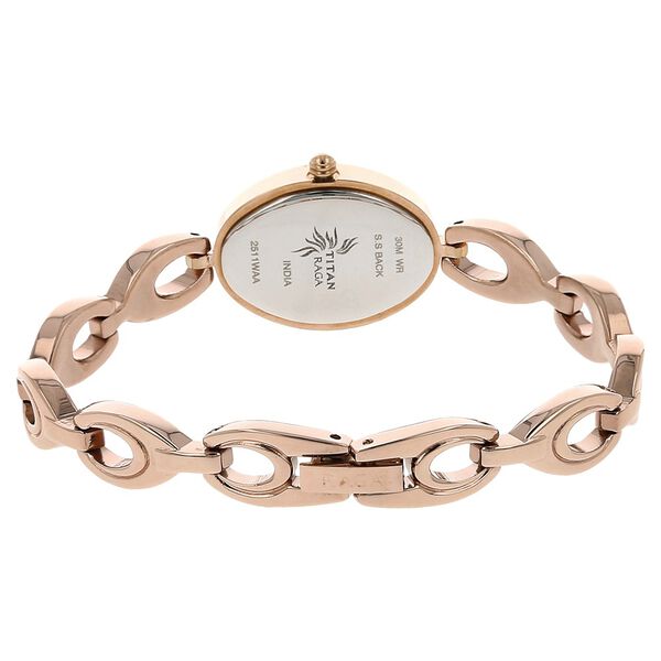 Titan Raga Beige Dial Women Watch With Metal Strap - image number 3