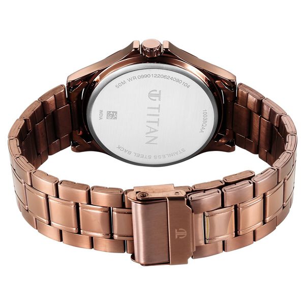 Titan Karishma Quartz Analog with Date Black Dial Stainless Steel Strap Watch For Men - image number 4