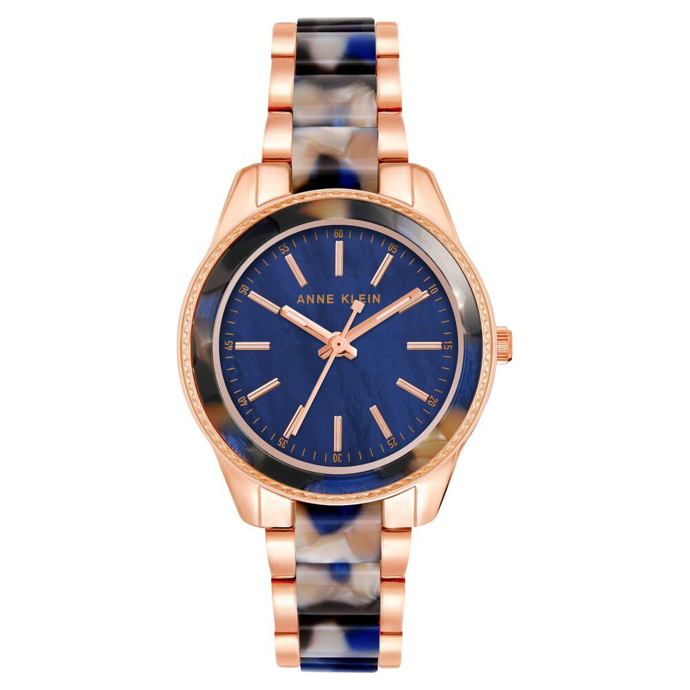 Buy Online Anne Klein Quartz Analog Blue Dial Metal Strap Watch for Women neak3214rgnv Titan