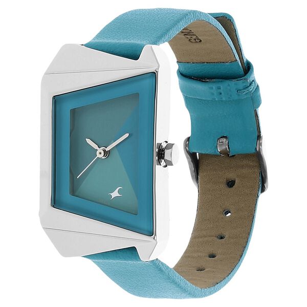 Fastrack Quartz Analog Green Dial Leather Strap Watch for Girls - image number 1