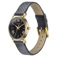 Sonata Glam Gold Quartz Analog Black Dial Leather Strap Watch For Women - image number 2