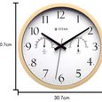 Titan Chic 30 cm Wooden Wall Clock with Smart Climate Monitoring - image number 5
