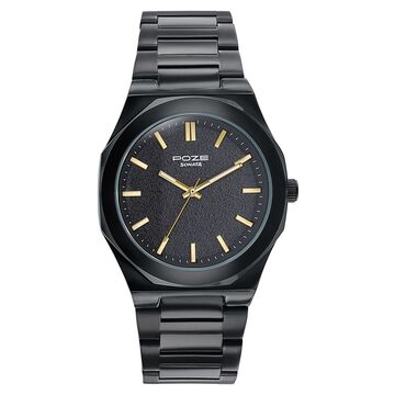 Sonata Poze Quartz Analog Black Dial Black Colour Stainless Steel Strap Watch For Men