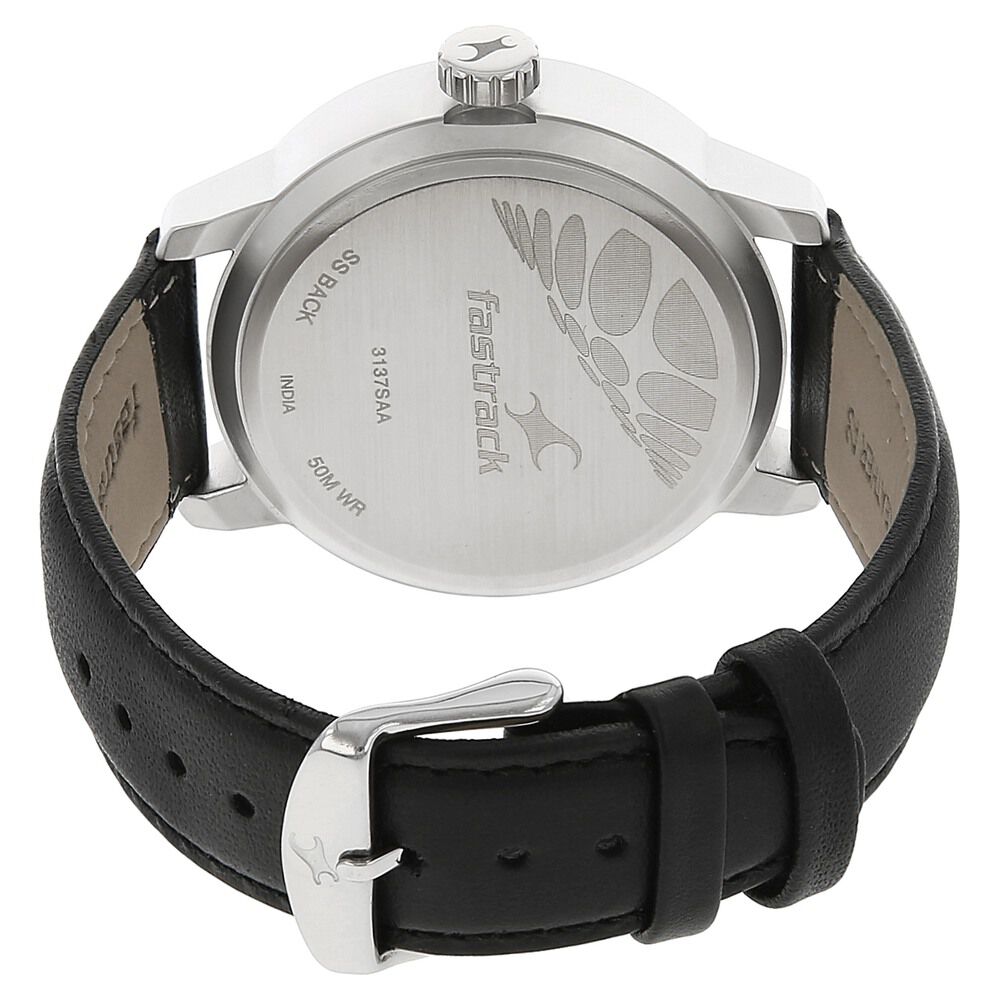 Buy Online Fastrack Quartz Analog Red Dial Leather Strap Watch for Guys nj3137sl01c Titan
