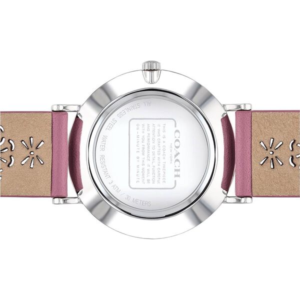 Coach Quartz Analog Champagne Dial Leather Strap Watch for Women - image number 2