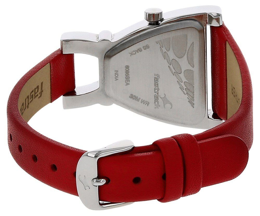Buy Online Fastrack Quartz Analog Black Dial Leather Strap Watch for Girls ns6095sl03 Titan