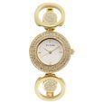 Titan Quartz Analog White Dial Stainless Steel Strap Watch for Women