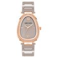 Anne Klein Quartz Analog Brown Dial Brown & Rose Gold Ceramic Strap Elongated Oval Shaped Watch For Women - image number 0