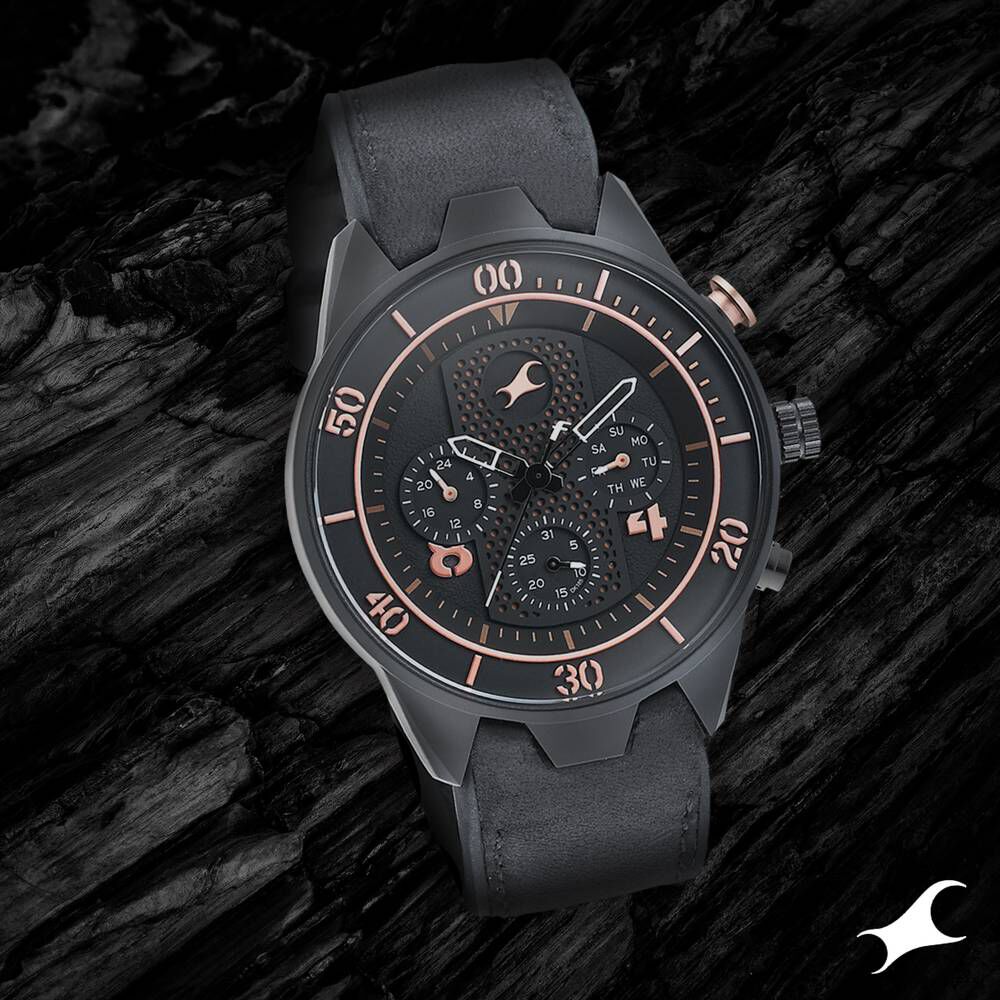 Buy Online Fastrack All Nighters Quartz Multifunction Black Dial