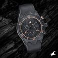 Fastrack All Nighters Quartz Multifunction Black Dial Leather Strap Watch for Guys - image number 0