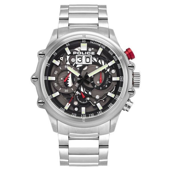 Police Quartz Chronograph Grey Dial Metal Strap Watch for Men - image number 0