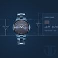 Titan Classique Slimline Blue Dial Quartz Analog with Date Stainless Steel Strap watch for Men - image number 2