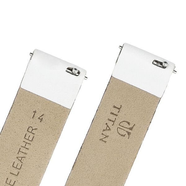 14 mm White Genuine Leather Strap for Women - image number 4