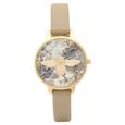 Olivia Burton Quartz Analog White Dial Leather Strap Watch for Women - image number 1