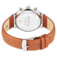Titan Sapphire Quartz Multifunction White Dial Leather Strap Watch for Men - image number 4