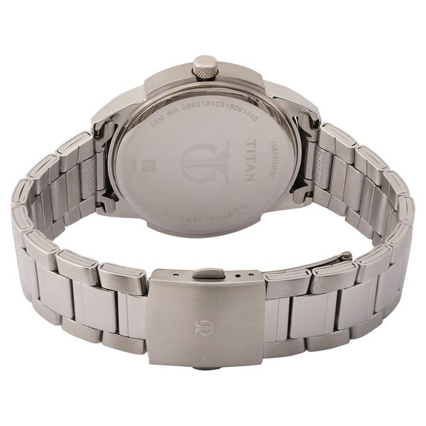 Titan Analog with Date Anthracite Dial Stainless Steel Strap watch for Men - image number 4