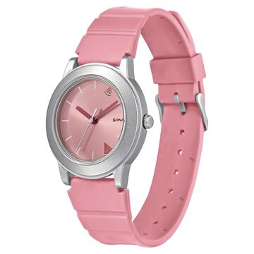 Sonata Play Pink Dial Women Watch With Plastic Strap