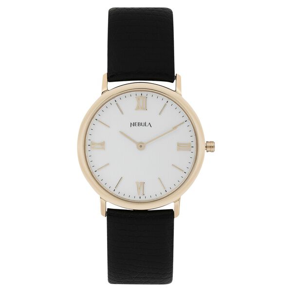 Titan Nebula Vintage 18k Gold Analog Leather Strap Watch for Men - image number 0