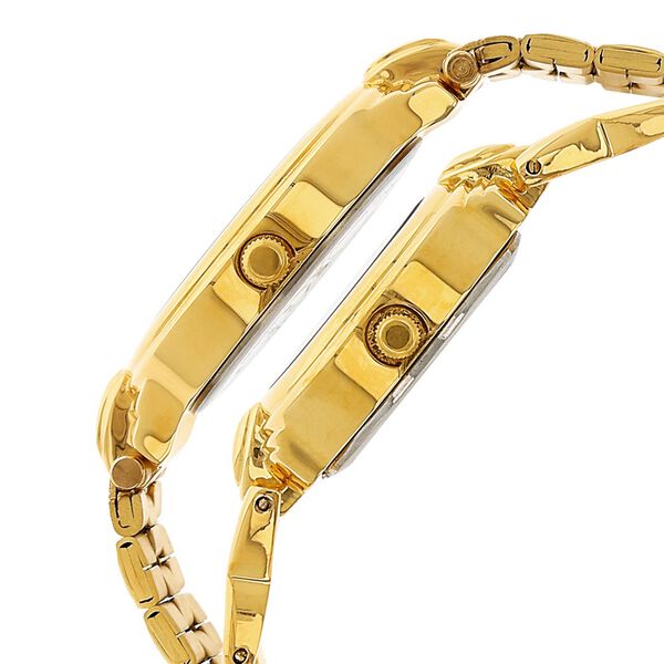 Sonata Quartz Analog Golden Dial Stainless Steel Strap Watch for Couple - image number 2