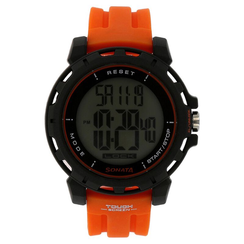 SF Digital Dial Silicone Strap Watch for Men