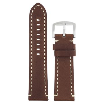 24 mm Brown Genuine Leather Straps for Men