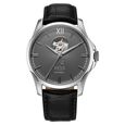 Xylys Automatic Analog White Dial Grey Leather Strap Watch For Men