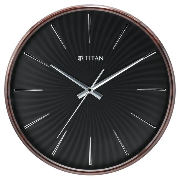 Titan Contemporary Balck Wall Clock - 32.5 cm x 32.5 cm (Medium) - image number 1
