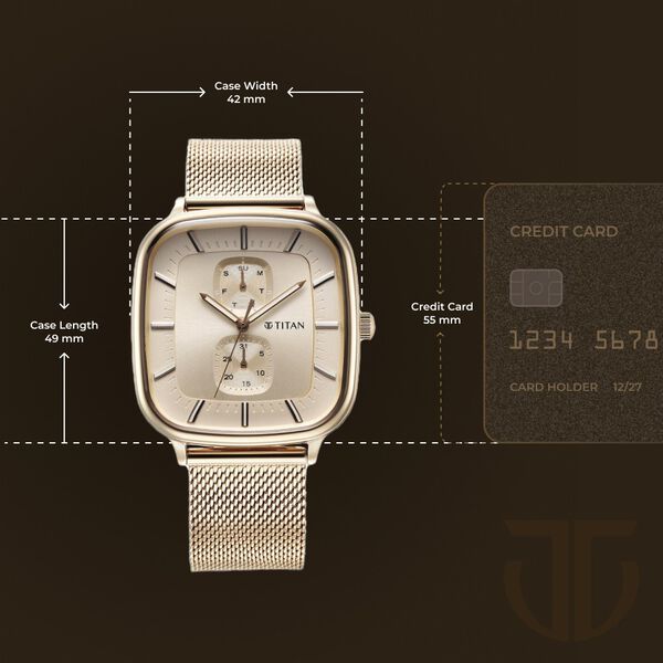 Titan Avant Garde Silver Dial Quartz Multifunction Stainless Steel Strap watch for Men - image number 7