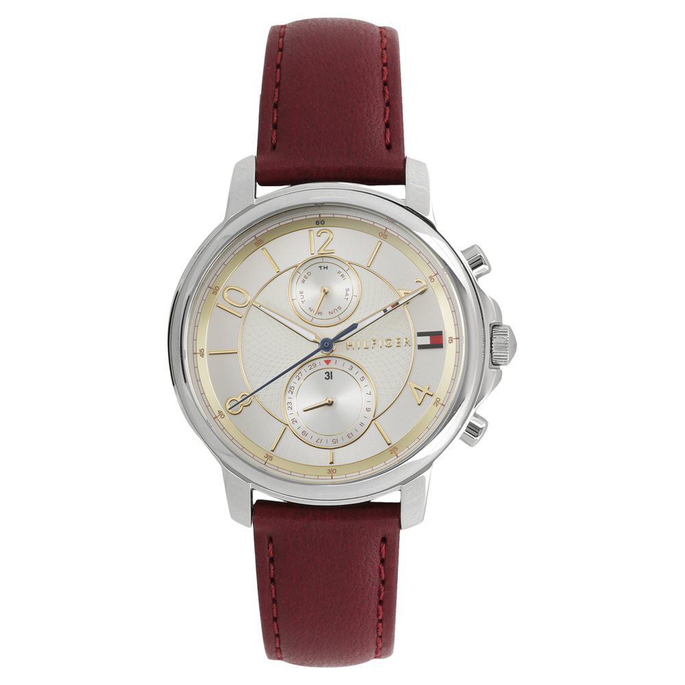 Tommy hilfiger maroon watch new arrivals