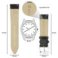 20 mm Black Genuine Leather Strap for Men - image number 1