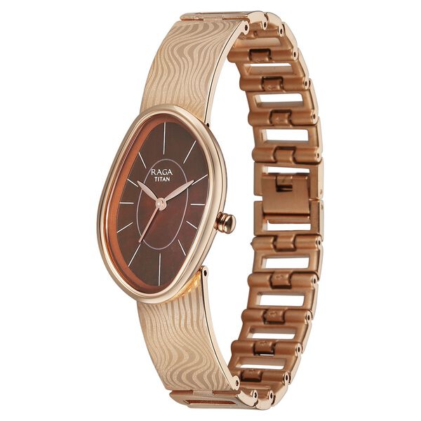 Buy Online Titan Raga Sierra Quartz Analog Amber - Brown Dial Rose Gold ...