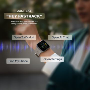 Fastrack VOX Neo Smartwatch 4.8CM Ultra Vu Display, Offline Voice Commands, Functional Crown