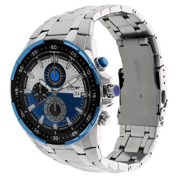 Titan Octane Quartz Chronograph Blue Dial Stainless Steel Strap Watch For Men - image number 1