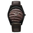 Fastrack Gelato Black leather strap watch with Chocolate dial for Guys - image number 0