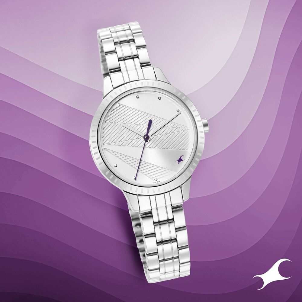 Fastrack analog silver sales dial women's watch