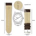 24 mm Brown Genuine Leather Strap for Men - image number 1