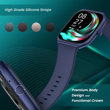 Titan Smart Watch with 4.97 CM Super AMOLED Display | 410 x 502 Pixel Resolution | AI Voice Assistant | Multiple Menu Styles With Teal Strap