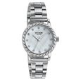 Poze By Sonata Quartz Analog White Mother of Pearl Dial Silver Metal Strap Watch For Women - image number 2