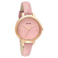 Sonata Play Yellow Dial Women Watch With Leather Strap