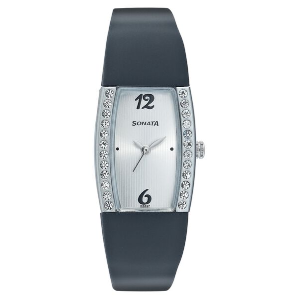 Sonata Quartz Analog Silver Dial Strap Watch for Women - image number 0