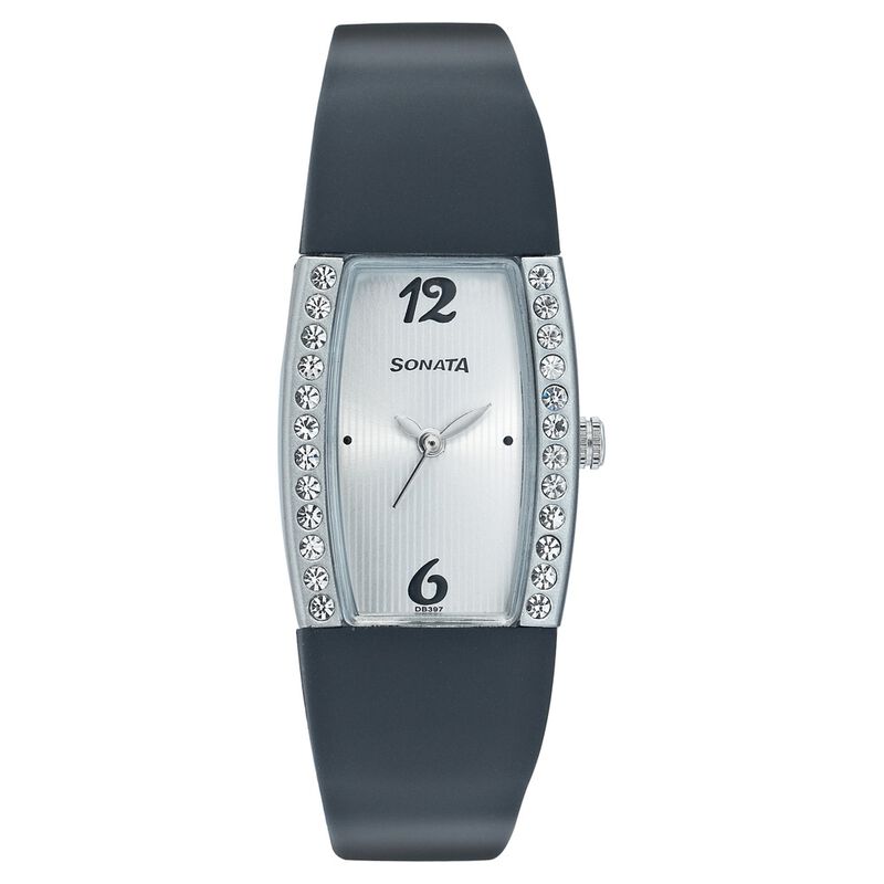 Sonata Quartz Analog Silver Dial Strap Watch for Women