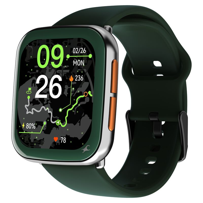 Fastrack Navstar Smartwatch 1.85" inch AMOLED Display, GPS, AI Chat, Offline Voice Commands, Functional Crown