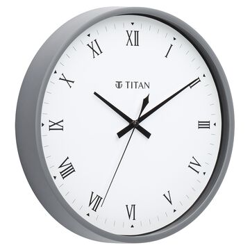Titan 29.5 cm White Wall Clock: Silent Sweep Technology for Tranquil Living